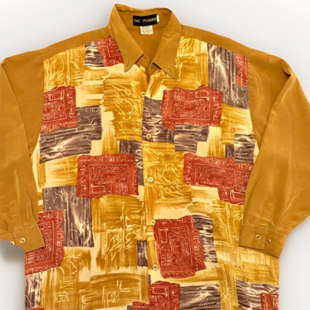 The Power Retro Hieroglyphics Button Down